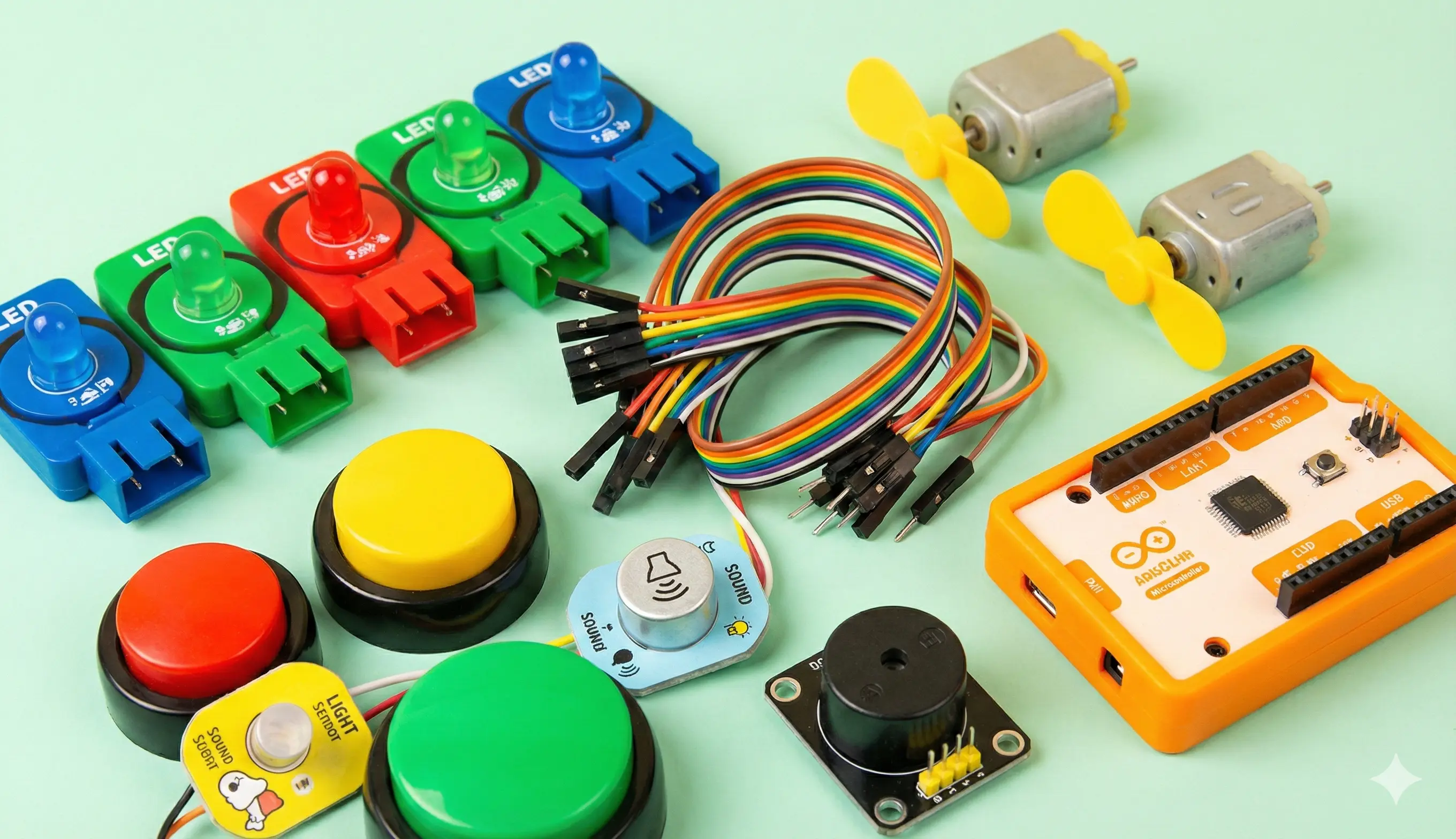 Colorful sensors and simple components